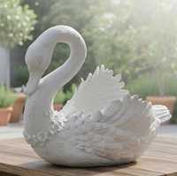 Sculpture de cygne artisanale moderne en résine de qualité supérieure, figurines d'art sculptées écologiques et durables pour la décoration de table de Thanksgiving et de la maison