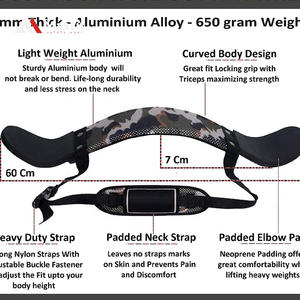 Venta caliente PC de acero PVC equipo de entrenamiento de gimnasio metálico Arm Blaster para levantamiento de pesas y entrenamientos de bíceps - Product Image 3