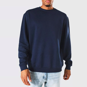 Alta calidad francés Terry algodón personalizado grueso liso Street Wear O cuello sudadera para hombres sudadera de gran tamaño - Product Image 3