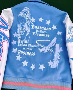 Chaquetas Acolchadas Personalizadas con Logotipo, de Alta Calidad, de Felpa Francesa, Uniformes Deportivos Unisex para Universidad, Resistentes al Viento, para Invierno, al por Mayor, Lisas - Product Image 2
