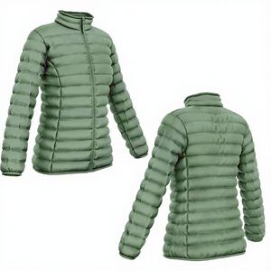 Chaqueta Acolchada de Invierno Unisex de Lona Vintage, Impermeable, Transpirable, Ecológica, con Cierre de Cremallera, Acolchado Grueso de Seda, Corte Holgado, Tallas Grandes - Product Image 1