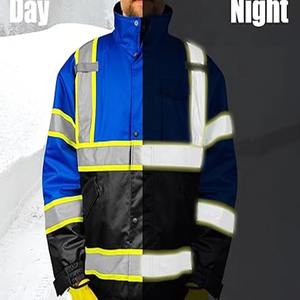 Ropa de trabajo de seguridad Sudadera CON CAPUCHA DE SEGURIDAD reflectante de alta visibilidad para hombres Chaqueta de trabajo de invierno de alta visibilidad de seguridad más cálida - Product Image 6