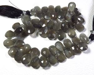 Piedras Preciosas Sueltas de Piedra Lunar Gris Natural, Corte Facetado de 10-14 mm, Cuentas de Piedras Preciosas en Hilo de 8 Pulgadas, Precio de Fábrica, Creaciones de Joyería - Product Image 4