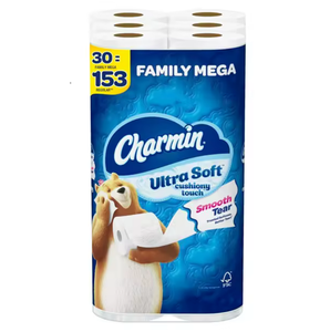 Nouveau papier toilette 100% qualité pulpe de cellulose, ultra doux au toucher, 30 méga rouleaux familiaux (153 rouleaux standard) pour les acheteurs en gros - Product Image 2