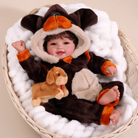 Poupée Reborn Mia de 17 pouces, nouveau-né unisexe, tête en vinyle, corps en tissu souple, jouet doux, jouet DIY, mini jouet