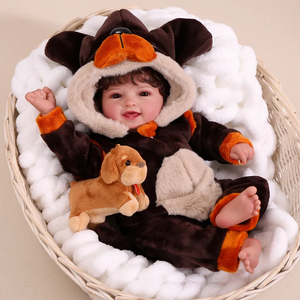 Muñeca <span class=keywords><strong>Reborn</strong></span> Bebé Mia Sonriente <span class=keywords><strong>de</strong></span> Babeside, 17 Pulgadas, Recién Nacido, Unisex, Cabeza <span class=keywords><strong>de</strong></span> Vinilo, <span class=keywords><strong>Cuerpo</strong></span> <span class=keywords><strong>de</strong></span> <span class=keywords><strong>Tela</strong></span> Suave - Product Image 5