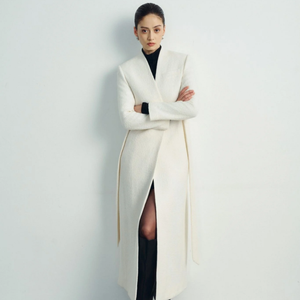 Offre Spéciale manteaux modestes NAAMAH manteaux faits à la main avec une ceinture Tweed laine vêtements en gros pour femmes emballage personnalisé fabriqué au Vietnam - Product Image 3