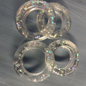 Anneaux de serviette de mariage en acrylique, couleur personnalisée, écologiques, en stock, durables, design classique - Product Image 6