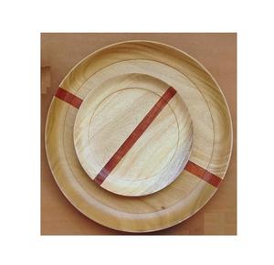 Assiette de présentation en bois de couleur marron de qualité supérieure, forme ronde, sous-assiette pour mariage, utilisation en hôtel - Product Image 5