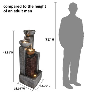 Fontaine à débit d'eau en résine Simple haut de gamme pour décor à la maison pour <span class=keywords><strong>salon</strong></span> et terrasse cour <span class=keywords><strong>jardin</strong></span> Style - Product Image 6