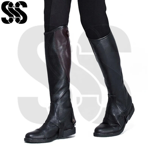 Medias Polainas de Cuero con Logotipo Personalizado de Alta Calidad a Precio de Mayoreo, Duraderas y Transpirables para Montar a Caballo, Salto Ecuestre y Uso Diario - Product Image 2