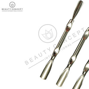 Haut de gamme Logo personnalisé en acier inoxydable ongles cuticules poussoir écologique Double extrémité manucure cuticule poussoir pour peau morte - Product Image 6