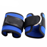 Nouvelle Sangle de Cheville Professionnelle Souple en Spandex et Nylon, Antidérapante et Réglable, avec Double Anneau en D, pour Entraînement Quotidien des Jambes en Salle de Sport, Unisexe