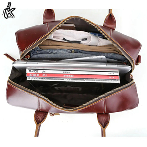 Sac de voyage en cuir véritable vintage personnalisable, sac de sport en cuir de vachette, bagage à main en cuir pour voyage - Product Image 4