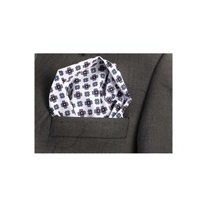 Pañuelo de bolsillo estampado floral blanco - Product Image 1