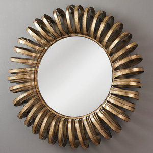 Miroir mural moderne en métal en laiton AK miroir décoratif au design rond attrayant fini antique pour décor d'hôtel/ornements pour la maison - Product Image 3