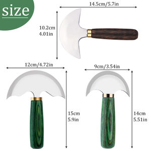 Couteau à découper en cuir vétérinaire artisanal, lame en acier inoxydable, réutilisable, outil de soins de santé pour les grands animaux, cheval, manche en bois lisse - Product Image 2