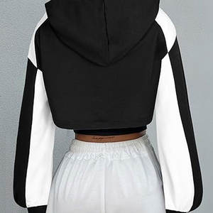 Las Mejores Sudaderas Cortas de Invierno Casuales, 100% Algodón, Ajuste Delgado, Transpirables, Antibolitas, con Logotipo Frontal Personalizado para Mujer - Product Image 4