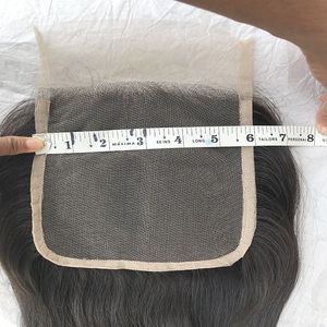 Cuticules malaisiennes alignées, cheveux humains lisses, vierges, Remy, 18 pouces, 6x6 HD, fermeture en dentelle, vente en gros, fournisseur d'extension de cheveux humains péruviens - Product Image 3
