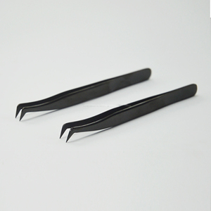 Extensión de pestañas profesional Pinzas de acero inoxidable Logotipo personalizado Pinzas de pestañas - Product Image 5