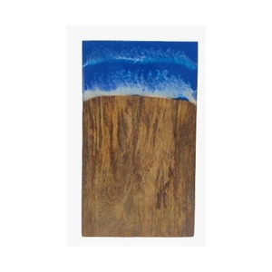 Plateau de service en bois rectangulaire élégant en résine artisanat éléments accessoire de salle à manger pour les repas formels - Product Image 1
