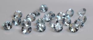 Aguamarina natural de 6mm redonda facetada-Aguamarina suelta de calidad superior - Product Image 2