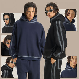 Sweat-shirt à capuche surdimensionné pour homme, style streetwear, avec impression personnalisée de haute qualité, effet délavé vintage, OEM - Product Image 1