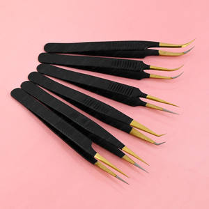 Extension de cils en vrac pince à épiler Fiber Tip Mega Volume & Pointed Tip Long Isolation Tweezer Narrow Tip Volume Lash Tweezer 2d 6d - Product Image 4