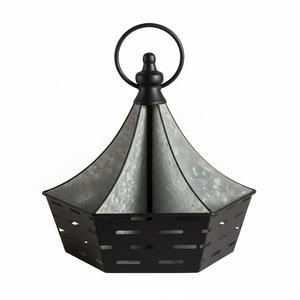 Premium Galvanized Metal Cutlery Holder Pedestal Base <b>Utensil</b> Caddy Decorative Farmhouse Style Iron Tabletop For Home Dining - Product Image 2