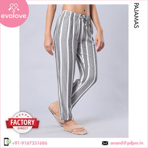 100% algodón hecho señoras de longitud completa solo Jersey ropa de noche para mujer pijama pantalón a precio competitivo - Product Image 3