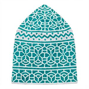 Elegante Gorro Kumma Omání Gris Beige, Bordado a Mano, Gorro Islámico Kufi, Gorro Tradicional para Oración para Hombre - Product Image 6