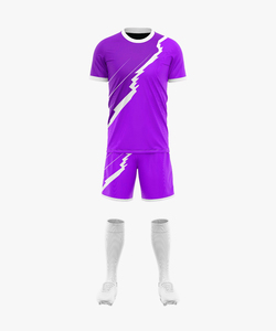 Kit de fútbol de sublimación completa personalizado para hombres y mujeres, camiseta de fútbol cómoda de tela ligera suave, 100% poliéster - Product Image 1