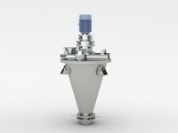 Mélangeur de poudre industriel à double vis à cône unique de type V, roulement moteur, capacité de 1000 L, mélange homogène à haute efficacité, produits chimiques