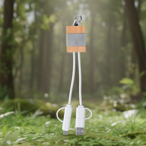 Cavo di Ricarica Ecologico in Bambù Personalizzato per Regali Promozionali e Aziendali - Product Image 3
