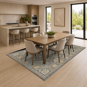 RUGS DEPOT LXDP-0182 Wholesale Terracotta Gold Contemporary Geometric Digital Printed Machine Washable Chenille Rug Non <b>Slip</b> - Product Image 4