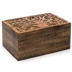 กล่องของขวัญไม้ทำด้วยมือแบบดั้งเดิมและกล่องเก็บเครื่องประดับพร้อมลิ้นชักสำหรับตกแต่งคริสต์มาส - Product Image 1