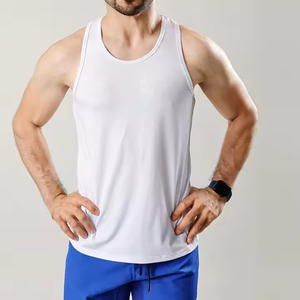 Pack de 3 camisetas sin mangas musculosas con logotipo personalizado, camiseta sin mangas acanalada de talla grande, camiseta sin mangas para hombre - Product Image 4