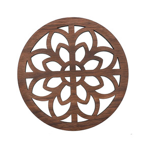 Salvamanteles de madera en forma de corazón olla caliente madera Natural decoración rústica artículos para el hogar soporte salvamanteles de madera - Product Image 6