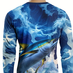 Vente en gros de meilleure chemise de pêche de pêcheur Oem personnalisée pour hommes, couleur de logo personnalisée bleue personnalisée, meilleure vente au Pakistan - Product Image 6