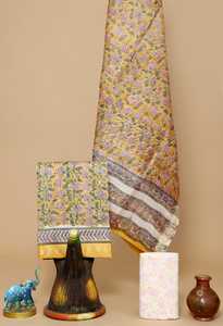 Maheswari-Materiales de seda para vestido, adecuados para diseñadores de vestidos y fabricantes de ropa femenina, para reventa, diseño floral amarillo - Product Image 5