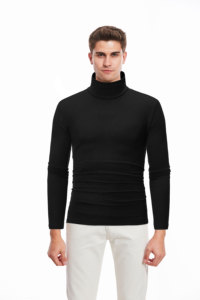 Fabricant Hommes t-shirts Bas Manches Longues Slim Fit Haut 100 Polyester Sérigraphie T-shirt Personnalisé pour hommes - Product Image 2