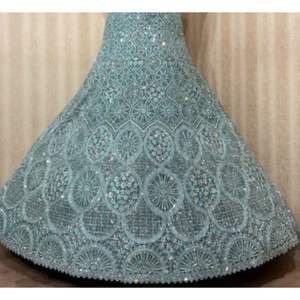 High Quality Bridal Lehenga Ensemble Embellished Skirt Fitted Blouse & Dupatta Net Fabric with <b>Detailed</b> Embroidery - Product Image 6