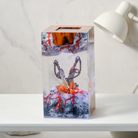 Lampe en époxy personnalisée, lampe en résine époxy, lampe en résine époxy personnalisée, lampe en bois et résine, veilleuse personnalisée, cadeau fait main, anniversaire