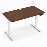 Scrivania Elettrica Regolabile in Altezza a 3 Stadi con Colonna Telescopica in Acciaio Laminato a Freddo, Scrivania con Doppio Motore per Lavoro in Piedi