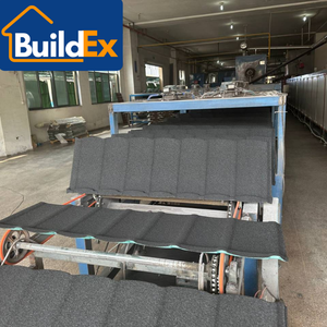 Precio al por mayor, teja metálica recubierta de piedra <span class=keywords><strong>Tudor</strong></span> gris oscuro, uso al aire libre, teja galvanizada para África, casa de autoconstrucción - Product Image 4