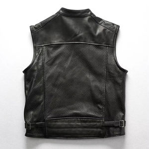 Gilet en cuir de haute qualité pour homme, personnalisé, 100% cuir, prix raisonnable, vêtement de mode. - Product Image 2