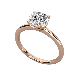 Bague élégante et luxueuse en or 9 carats pour femme avec diamant solitaire cultivé en laboratoire - Product Image 6