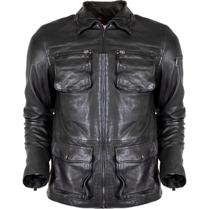 Veste en cuir d'agneau pour homme de luxe, cuir véritable de qualité supérieure, vêtements d'extérieur d'hiver - Product Image 4