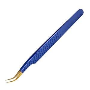 Estuche de Acero Inoxidable Antimagnético y Duradero para Extensiones de Cejas y Pestañas, Pinzas Curvas para Volumen y Aplicación - Product Image 6