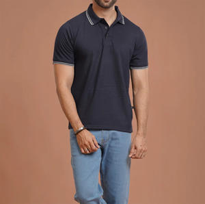 Camiseta de Manga Corta con Botones y Solapa para Hombre, Color Sólido, Elástica, Cómoda, Informal, Deportiva, Ecológica y Transpirable para Verano - Product Image 4